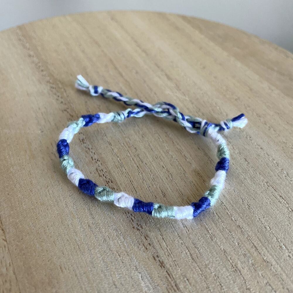Jules Bracelet, anklet, trendy, comfortable, tie, embroidery thread, woven, gift